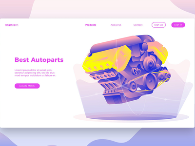 Autoparts Engine-Banner & Landing Page(Autoparts Engine-Banner & Landing Page)