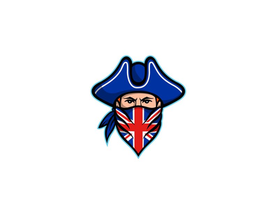 戴着头巾吉祥物的英国公路人(British Highwayman Wearing Bandana Mascot)