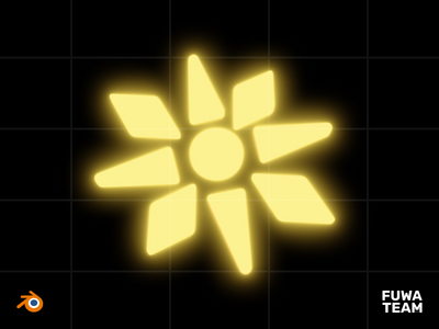 黑暗插图包中的 3D 游戏元素发光 - 光(3D Game elemental glow in the dark illustration pack - Light)