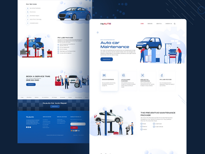 汽车维修网站改版 |网站用户界面 |登陆页面(Car Maintenance website redesign | website ui ux | Landing page)