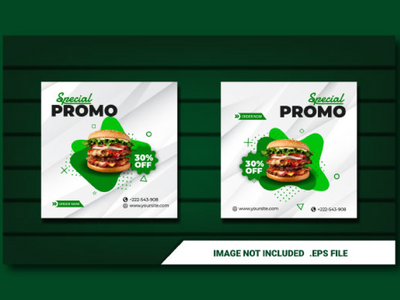 汉堡社交媒体横幅模板(burger Social Media Banner Template)