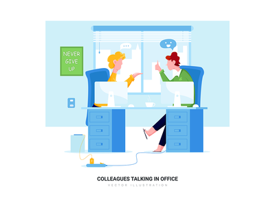 同事在办公室交谈(Colleagues Talking in Office)