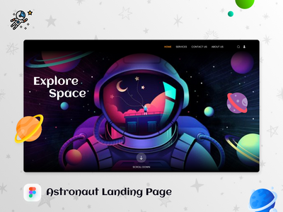 宇航员着陆页 1(Astronaut Landing Page 1)