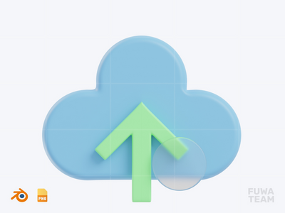 云上传 - 启动和 SaaS 图标包（正面）(Cloud Upload - Startup and SaaS Icon Pack (front))