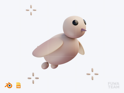 鸟 - 3D秋季插画包（正面）(Bird - 3D Autumn Illustration Pack (front))