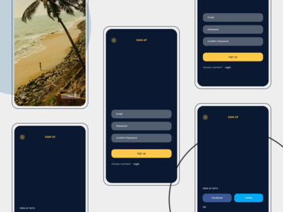 旅行应用程序的 3 个概念屏幕(3 concept screens for Travel app)