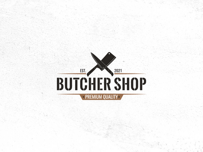 肉店标志设计(Butcher Shop Logo Design)