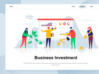 商业投资平面概念(Business Investment Flat Concept)