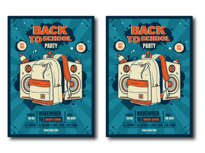 回到学校传单模板(Back to School Flyer Template)