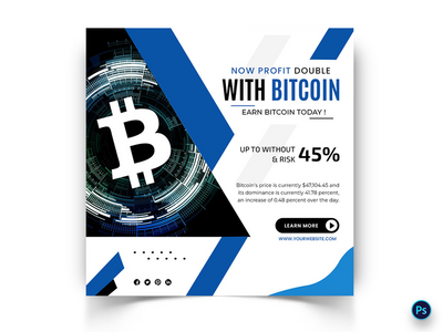 CryptoCurrency 社交媒体 Instagram 帖子模板(CryptoCurrency Social Media Instagram Post Template)