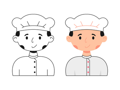 厨师头像插图(Chef Avatar Illustration)