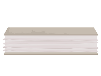 古籍半平面彩色矢量项(Ancient book semi flat color vector item)