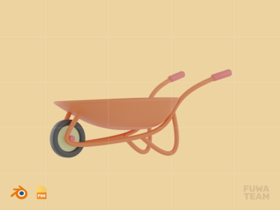 施工手推车 - 3D 施工图(Construction Trolley - 3D Construction Illustration)