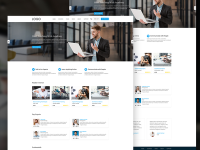 学术教育网页模板(Academic education web template)