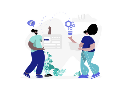 内容策略平面插图(Content Strategy flat illustration)