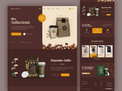 咖啡豆登陆页面(Coffee Beans Landing Page)