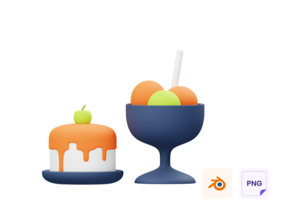 蛋糕 3D 图标(Cake 3D Icon)