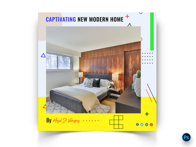 建筑社交媒体帖子模板(Architecture Social Media Post Template)