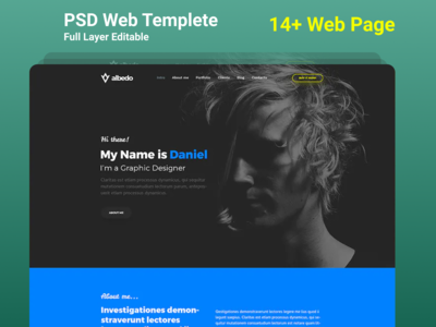 清洁 PSD Web 模板(Clean PSD Web Template)