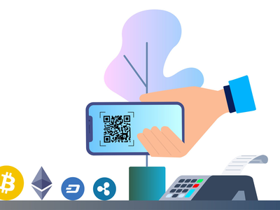 加密货币支付 2D 插图(Cryptocurrency Payment 2D Illustration)