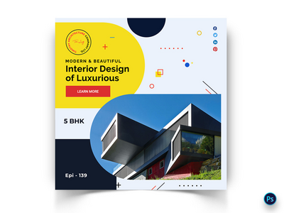 建筑社交媒体帖子模板(Architecture Social Media Post Template)