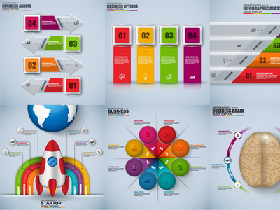 3D 信息图表模板(3D Infographics Template)