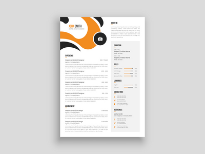 企业创意干净的简历简历设计模板(Corporate Creative Clean CV Resume Design Template)