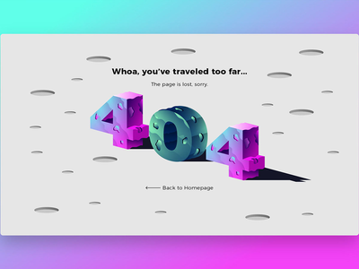 404 星球 - 横幅和登陆页面(404 planet - Banner & Landing Page)