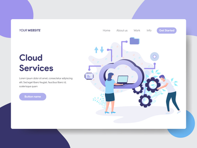 云服务插图(Cloud Services Illustration)