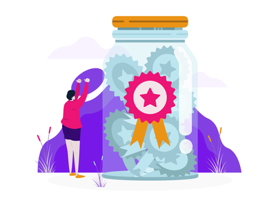 奖项插图概念(Awards Illustration Concept)