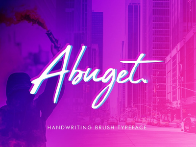 Abuget笔刷字体(Abuget Brush Font)