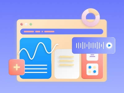分析仪表板插图(Analytical Dashboard Illustration)