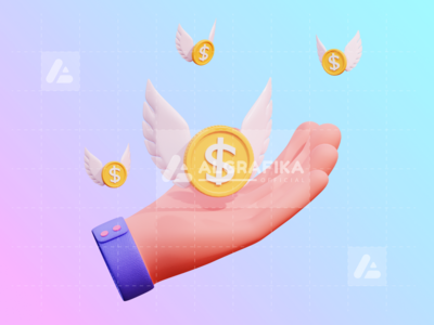 3d 手势金融插图(3D Hand Gesture Finance Illustration)