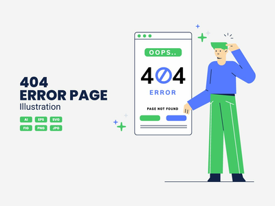 404 错误矢量图(404 Error Vector Illustration)