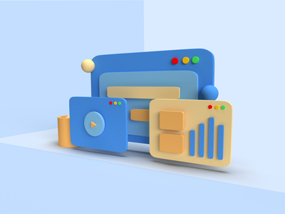 3d 分析图(3d Analytics Illustration)