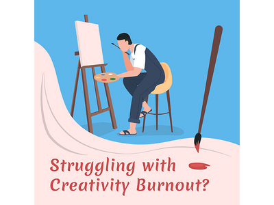 艺术家阻止社交媒体发布模型(Artist block social media post mockup)