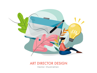 艺术总监设计矢量图(Art Director Design Vector Illustration)