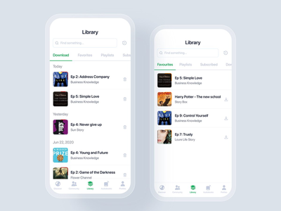 有声读物移动 UI 概念(Audio Book mobile UI concept)