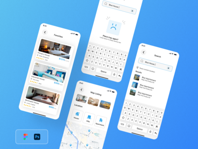 BooKing - Figma & Photoshop V4 酒店预订 UI 套件(BooKing - Hotel Booking UI Kit for Figma & Photoshop V4)