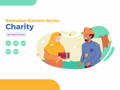 慈善斋月贾巴尔图(Charity Ramadan Kareem Illustration)