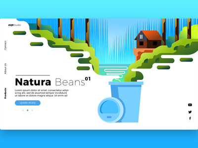 咖啡风景 - 横幅和登陆页面(Coffee Scenery - Banner & Landing Page)