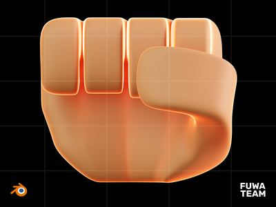 3D游戏属性在黑暗插图包中发光 - 力量（正面）(3D Game attribute glow in the dark illustration pack - Power (Front))