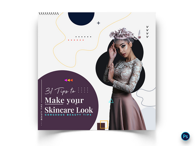 美容社交媒体帖子模板(Beauty Social Media Post Template)