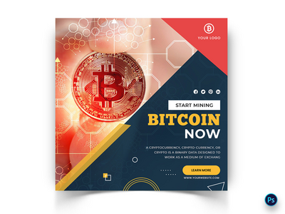 CryptoCurrency 社交媒体 Instagram 帖子模板(CryptoCurrency Social Media Instagram Post Template)