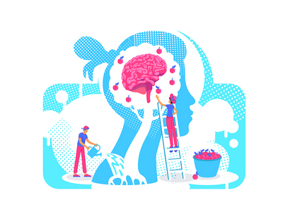 获取经验平面概念矢量图(Acquiring experiences flat concept vector illustration)