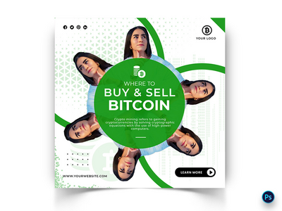 CryptoCurrency 社交媒体 Instagram 帖子模板(CryptoCurrency Social Media Instagram Post Template)