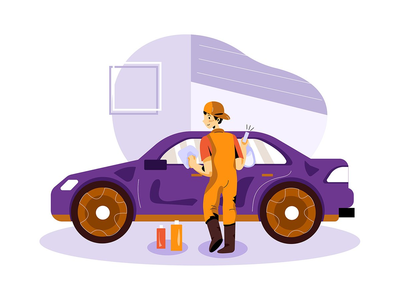 清洁窗户服务说明(Cleaning Window Service Illustration)