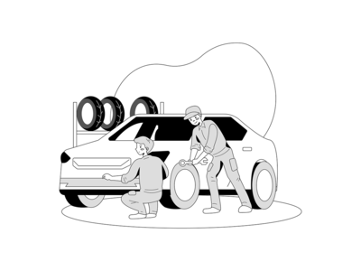 汽车服务图(Auto Service Illustration)