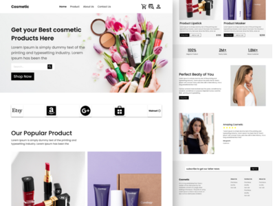 化妆品登陆页面(Cosmetic Landing page)