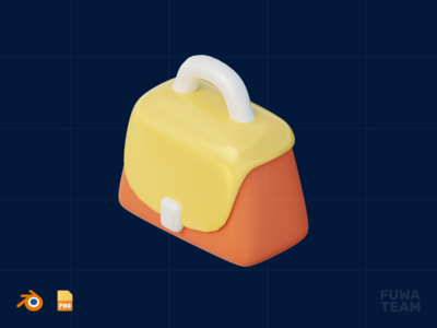 公文包 - 3D 设计过程图解(Brief Case - 3D Design Process Illustration)